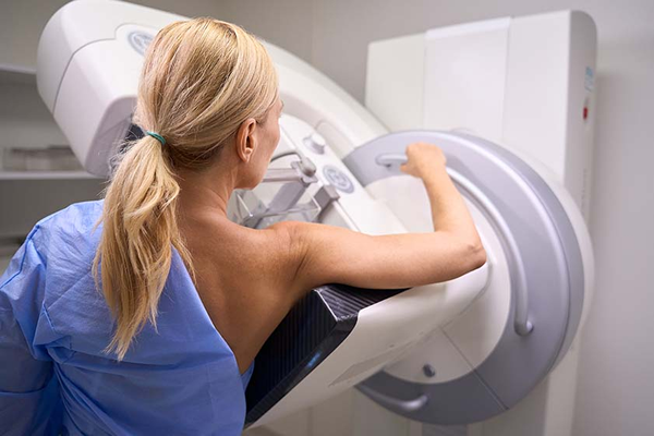 Picture of a 3D Mammogram procedure