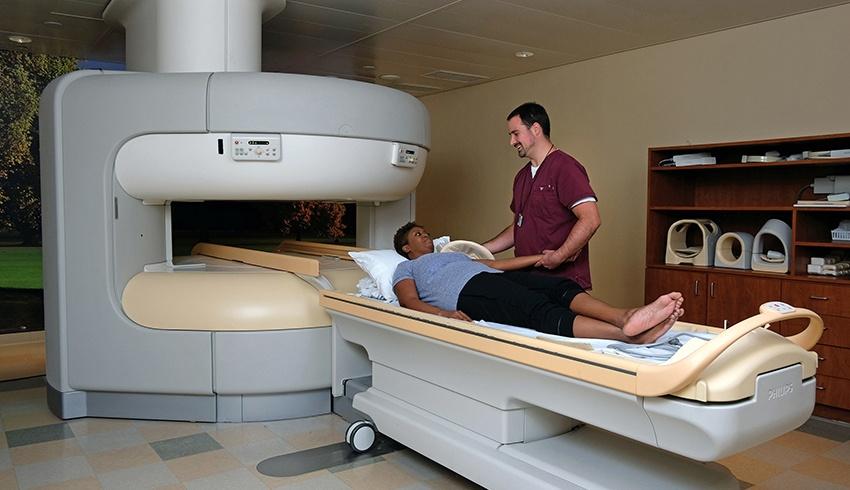 mri machine without cover