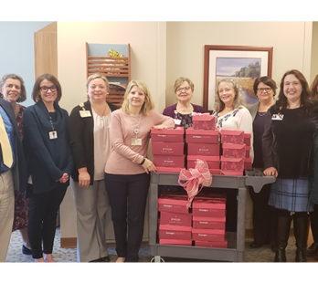mif staff delivering care boxes to cancer patients